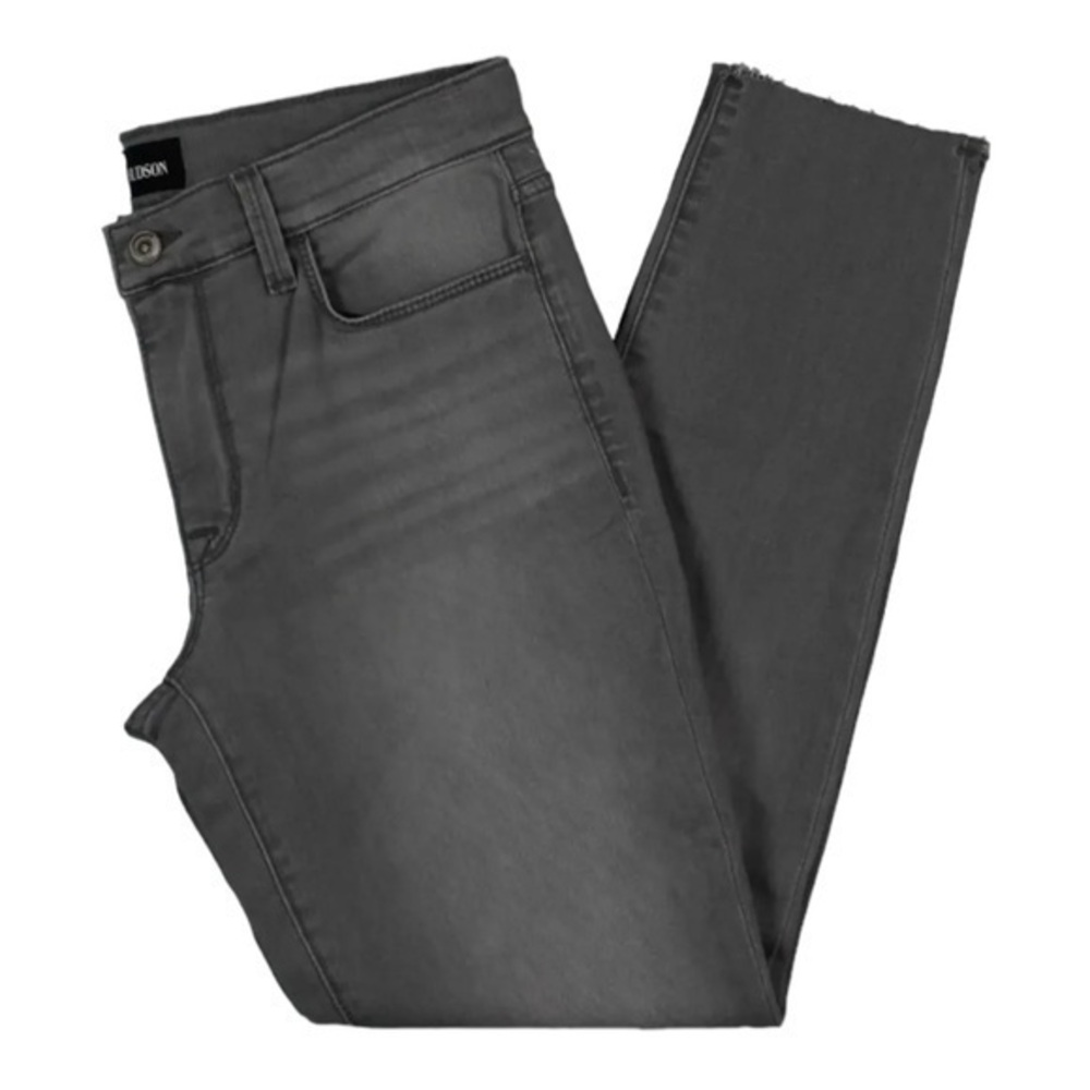Hudson Womens Kass High Rise Straight Fit Denim Ankle Jeans Charcoal Ride 26